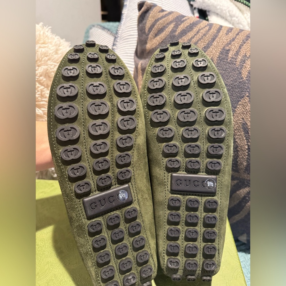 Gucci Horsebit Suede Loafer, Green 9.5 - Picture 12 of 12